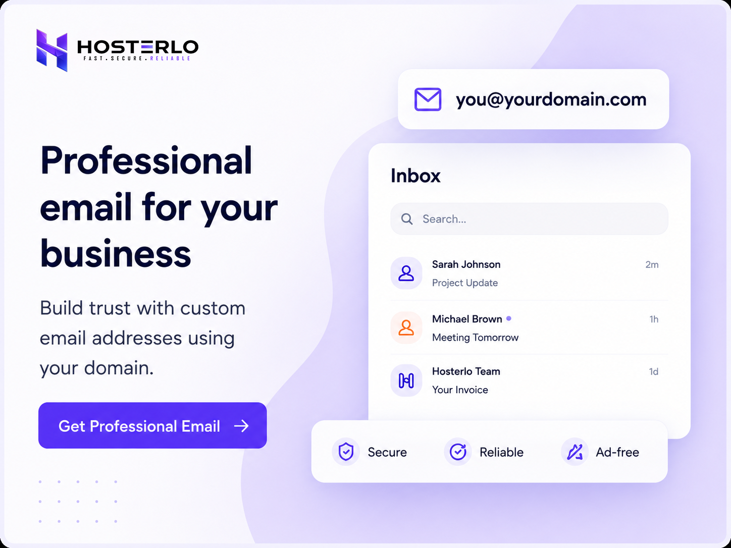 Hosterlo Professional Business Email Interface and Inbox Solution