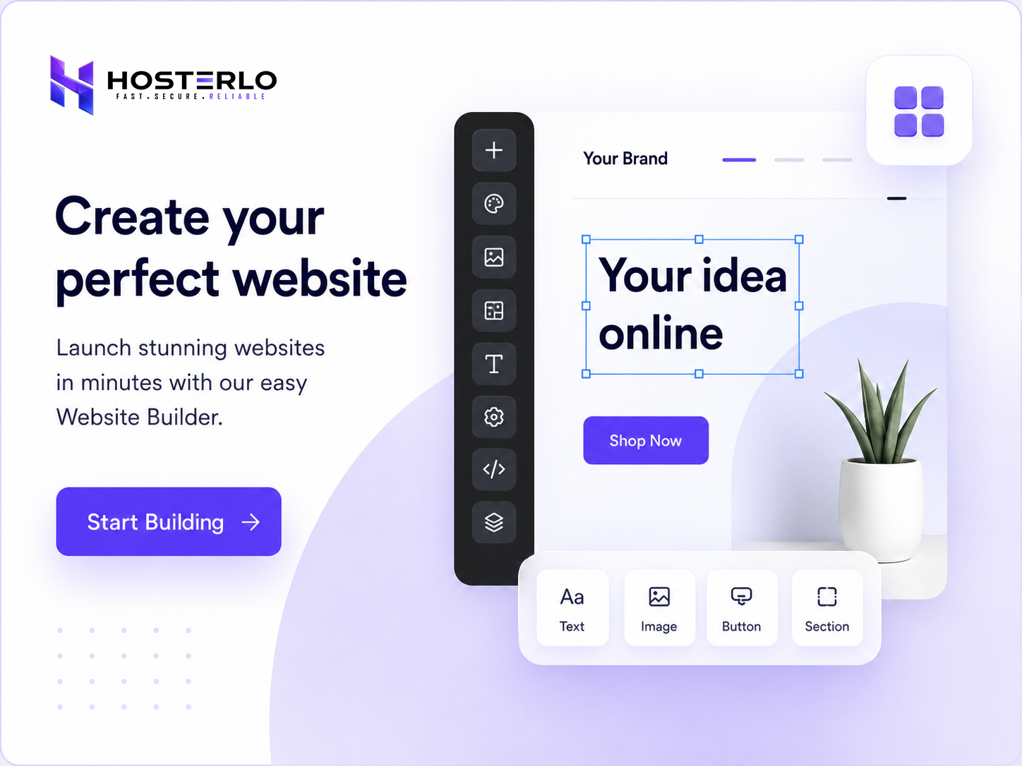 Hosterlo Professional Website Builder and Expert Consultation Interface