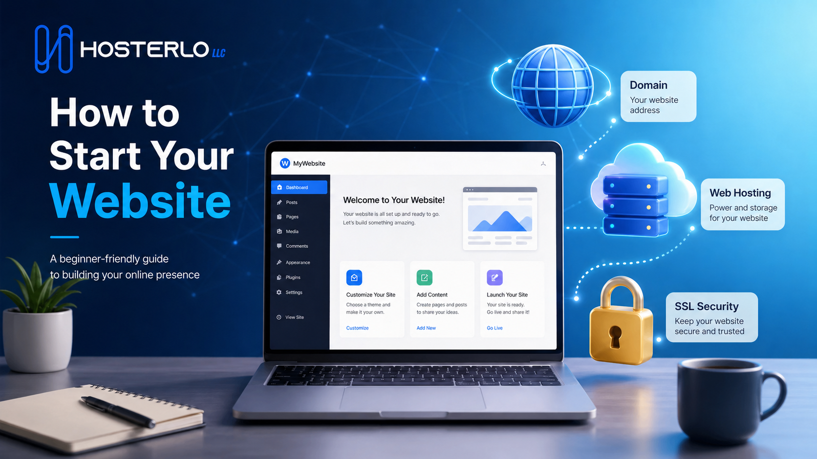 How to Start a Website With a Domain and Hosting Step by Step?